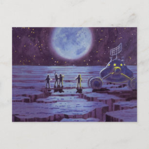 Carte Postale Science-fiction vintage Aliens de Earth Rover sur