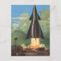 Science-fiction vintage, Fusées qui s'envolent hor