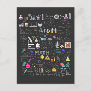 Carte Postale Science Physique Math Chimie Biologie Astronomie