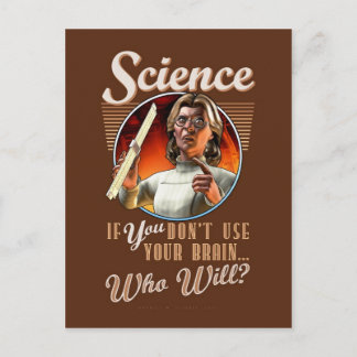 Carte Postale Science : Si vous n'utilisez pas votre cerveau...