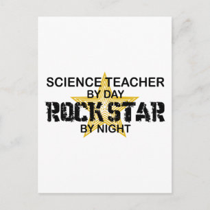 Carte Postale Science Teacher Rock Star par nuit