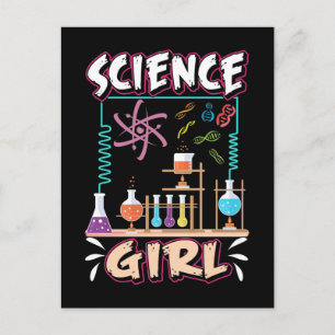 Carte Postale Scientifique de laboratoire en chimie des filles