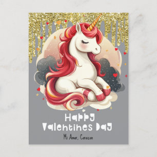 Carte postale scintillante de la Saint-Valentin li
