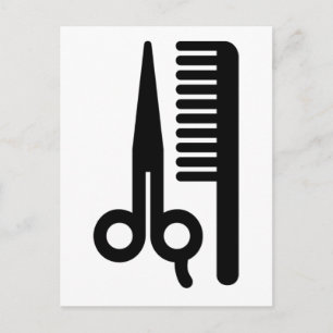 Carte Postale Scissors and Comb
