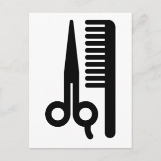 Carte Postale Scissors and Comb