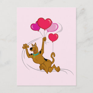Carte Postale Scooby Doo - Ballons Coeur