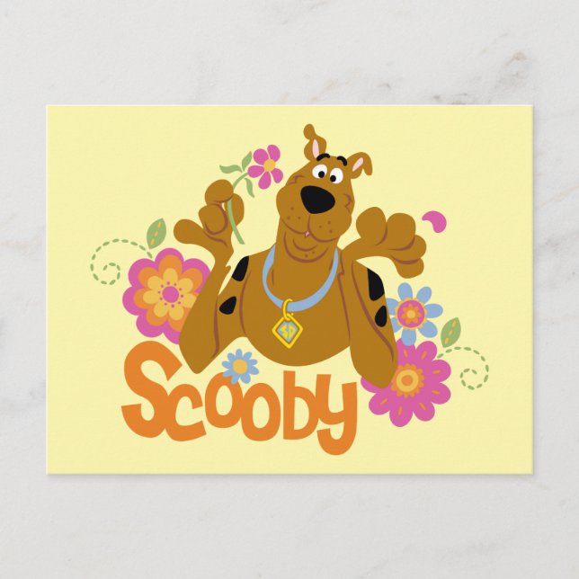 Carte Postale Scooby-Doo En Fleurs (Devant)