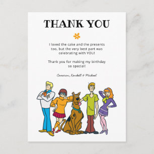 Carte Postale Scooby-Doo et le Merci d'anniversaire de Gang