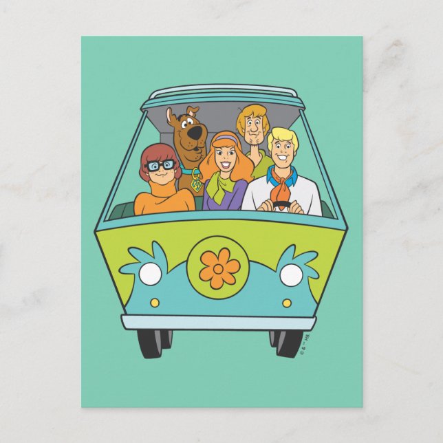 Carte Postale Scooby-Doo & Gang Mystery Machine (Devant)