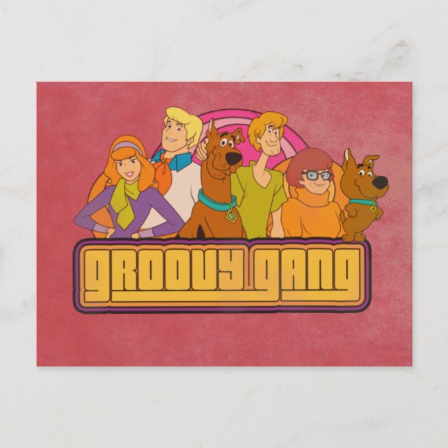 Carte Postale Scooby-Doo | Graphique de dessin rétro "Gang Super (Devant)