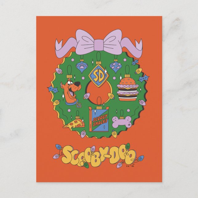 Carte Postale Scooby-Doo Holiday Snack Wreath Graphic (Devant)