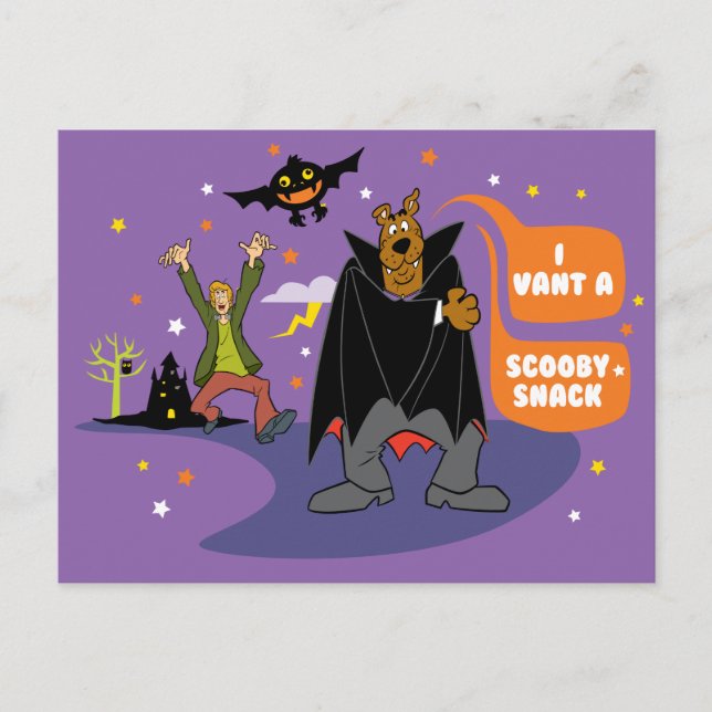 Carte Postale Scooby-Doo | Je veux un collant Scooby (Devant)