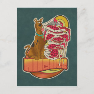 Carte Postale Scooby-Doo Pile de Pizza "Munchies" Graphique