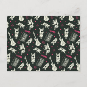 Carte Postale Scooby Doo Punk Guitare et Motif Amp