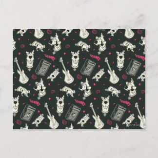 Carte Postale Scooby Doo Punk Guitare et Motif Amp