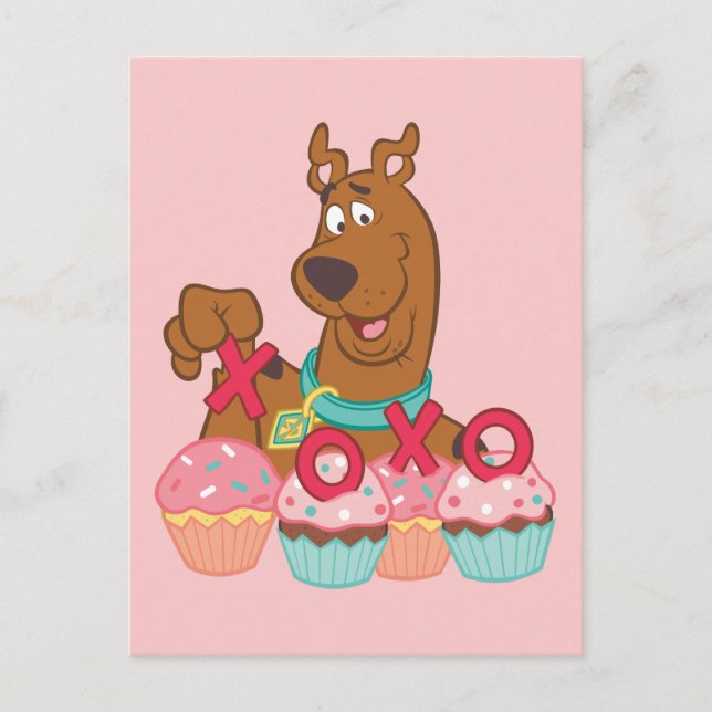 Carte Postale Scooby Doo - Scooby XOXO Cupcakes (Devant)