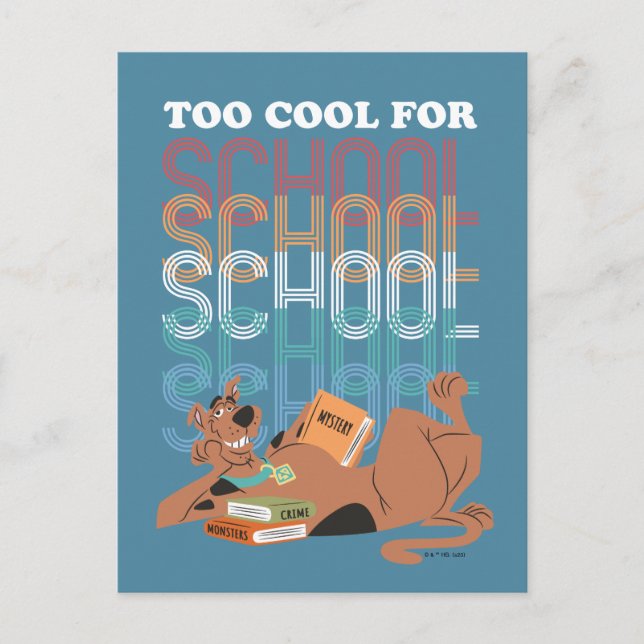 Carte Postale Scooby Doo Trop Cool Pour L'École (Devant)