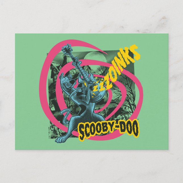 Carte Postale Scooby-Doo Zoinks Punk Guitare Graphisme (Devant)