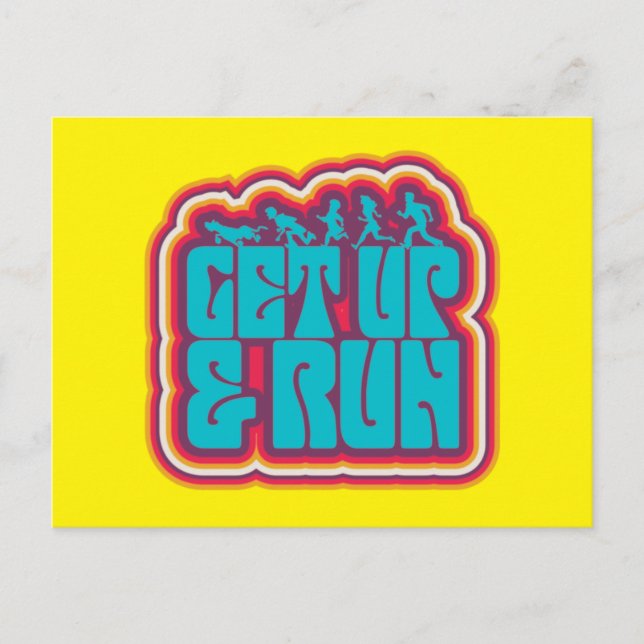 Carte Postale Scooby et Gang "Get Up & Run" Graphic (Devant)