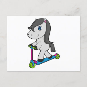 Carte Postale Scooter à cheval