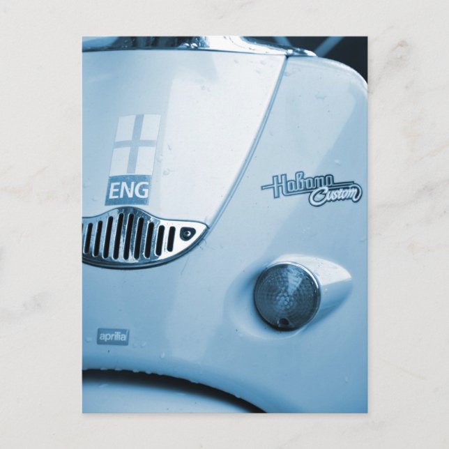 Carte Postale Scooter bleu (Devant)