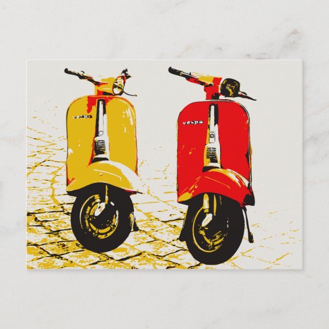 Carte Postale Scooter classique (Devant)
