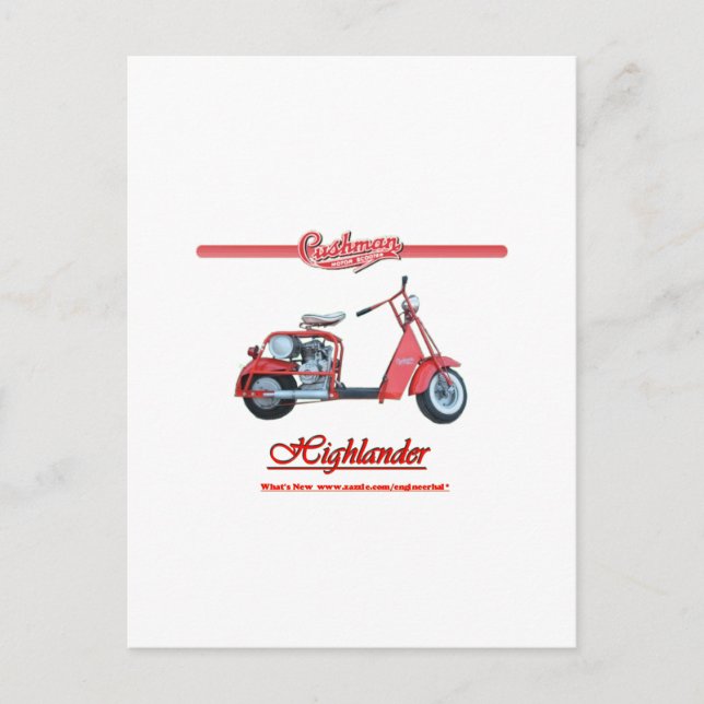 Carte Postale Scooter Cushman Highlander (Devant)