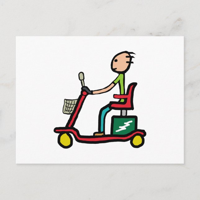 Carte Postale Scooter de mobilité (Devant)