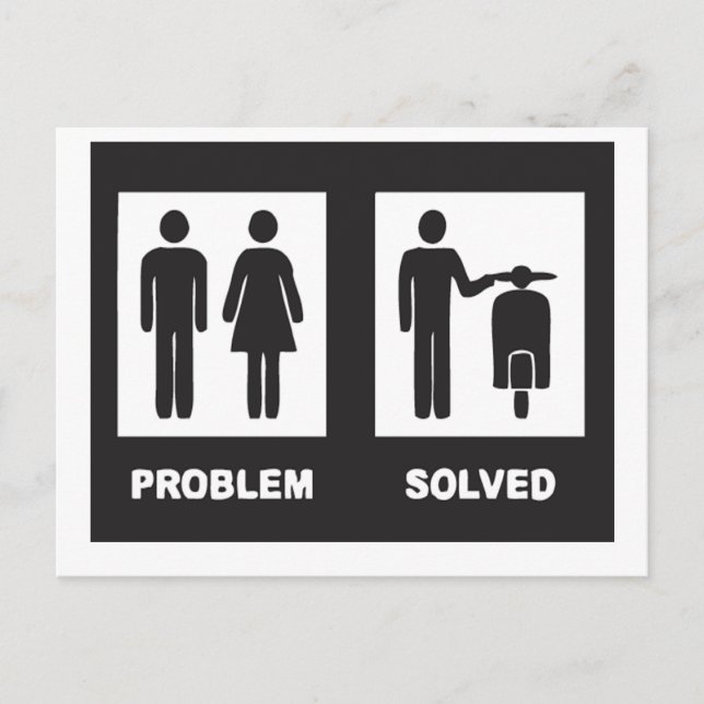 Carte Postale Scooter drôle (Devant)