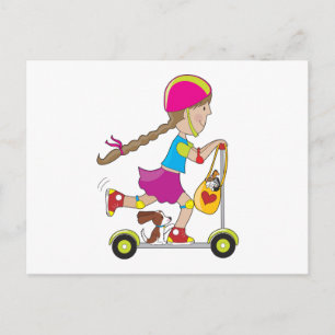 Carte Postale Scooter Kid