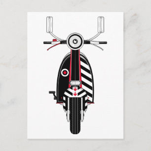 Carte Postale Scooter Retro Mod