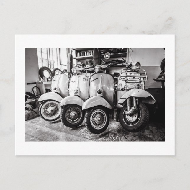 Carte postale Scooter vintage | Vieux scooter | Pa (Devant)