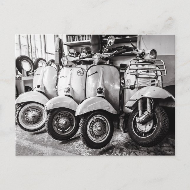 Carte postale Scooter vintage | Vieux scooter | Pa (Devant)