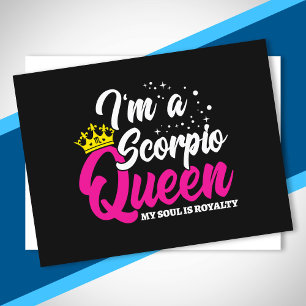 Carte Postale Scorpio Anniversaire Reine Octobre Novembre Zodiac