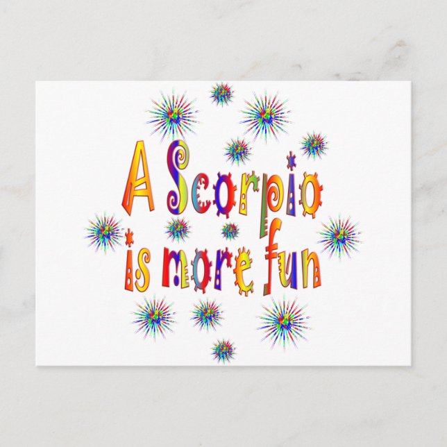 Carte Postale Scorpio est amusant (Devant)