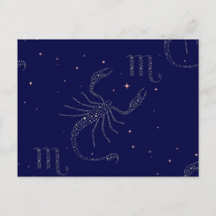 Carte Postale scorpio étoiles