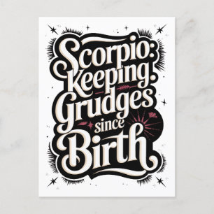 Carte Postale Scorpio : Garder Les Grudges Depuis La Citation Am