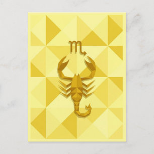 Carte Postale Scorpio, signe zodiaque