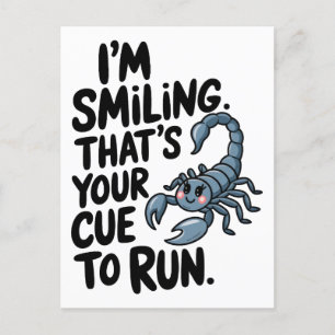 Carte Postale Scorpio Smile : Un avertissement pour courir