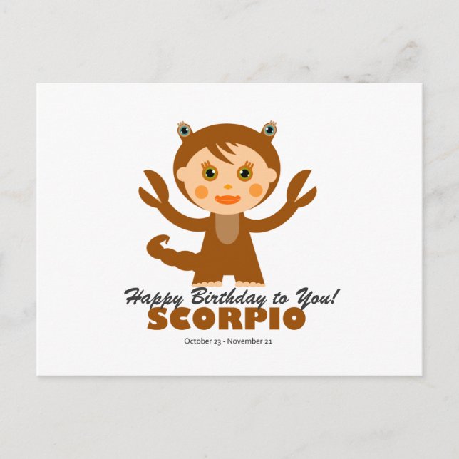 Carte Postale Scorpio Zodiac pour enfants (Devant)