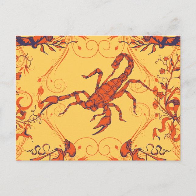 Carte Postale Scorpion 2 ~ Scorpions Scorpio Insectes (Devant)