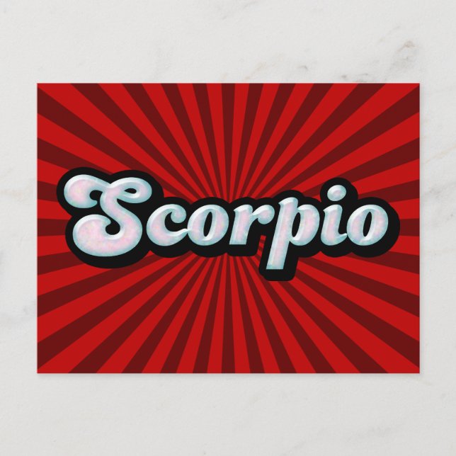 Carte Postale Scorpion rétro Zodiac (Devant)