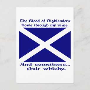 Carte Postale Scot Highlander Blood & Whisky