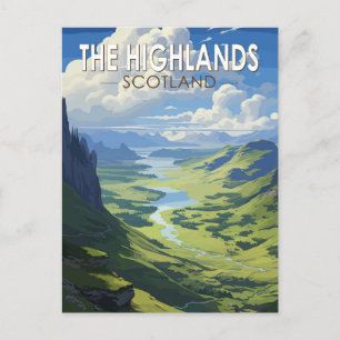 Carte Postale Scotland Highlands Scotland Travel Art Vintage