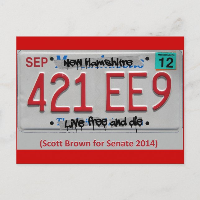 Carte Postale Scott Brown pour le Sénat 2014 (Devant)