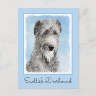 Carte Postale Scottish Deerhound Peinture - Cute Original Chien 