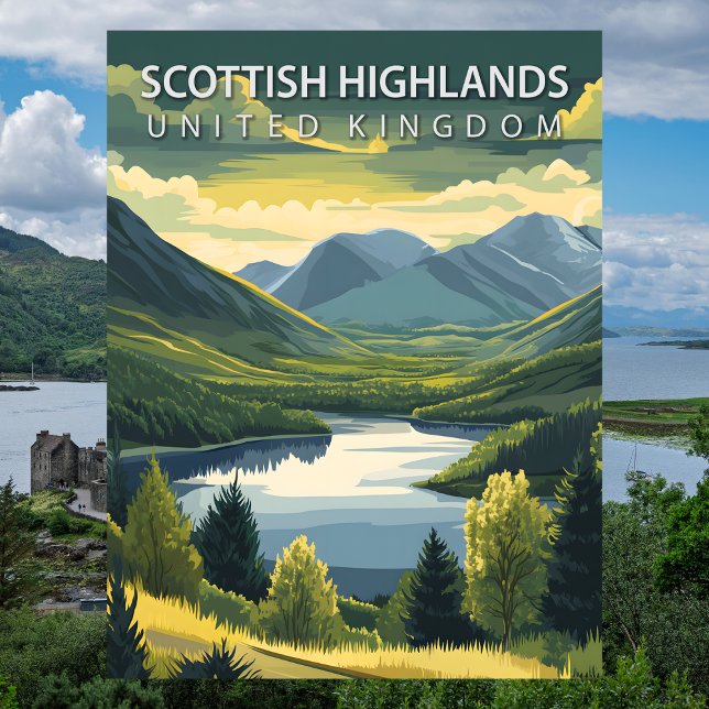 Carte Postale Scottish Highlands UK Mountains Landscape Travel (Scottish Highlands UK Mountains Landscape Travel Postcard
)