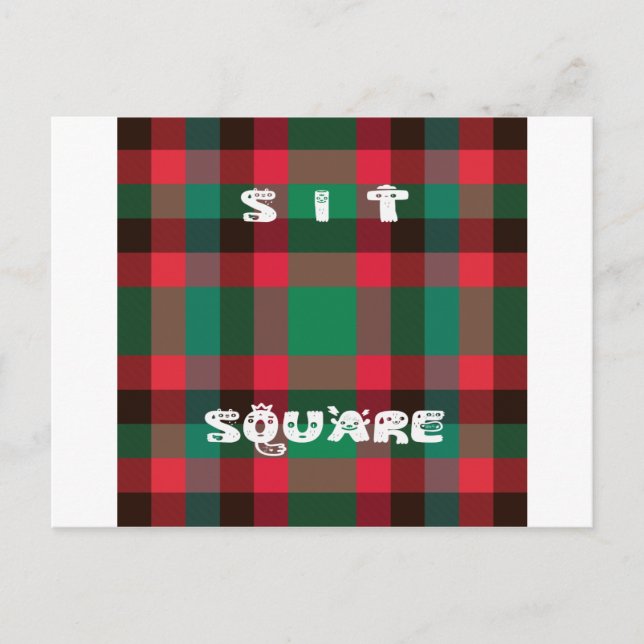 Carte Postale Scottish Royal À damiers Tartan Plaid avec texte (Devant)