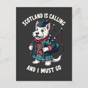 Carte Postale Scottish Terrier Dog Scotland appelle et je dois
