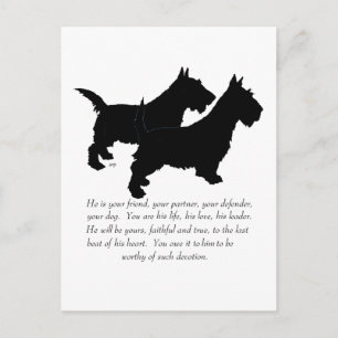 Carte Postale Scottish Terriers Keepsaké - Chiens MALE